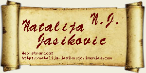 Natalija Jasiković vizit kartica